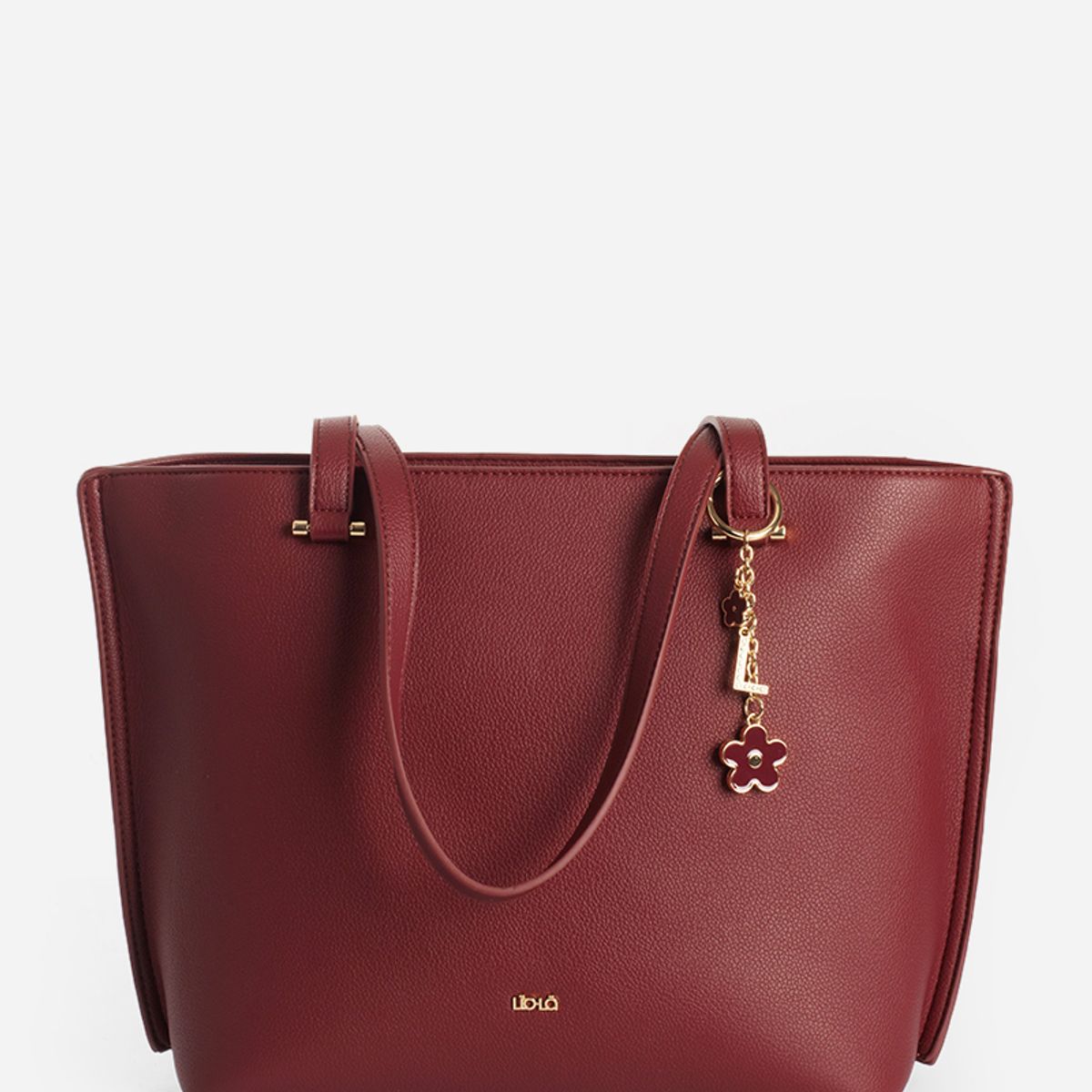 LIOLA - Bolso Grande, Simil Cuero, Burdeo Liola