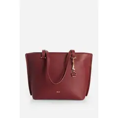 LIOLA - Bolso Grande, Simil Cuero, Burdeo