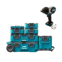 MAKITA - Pack 7 Cajas Maktrak + Llave Impacto 3/4'' 18v