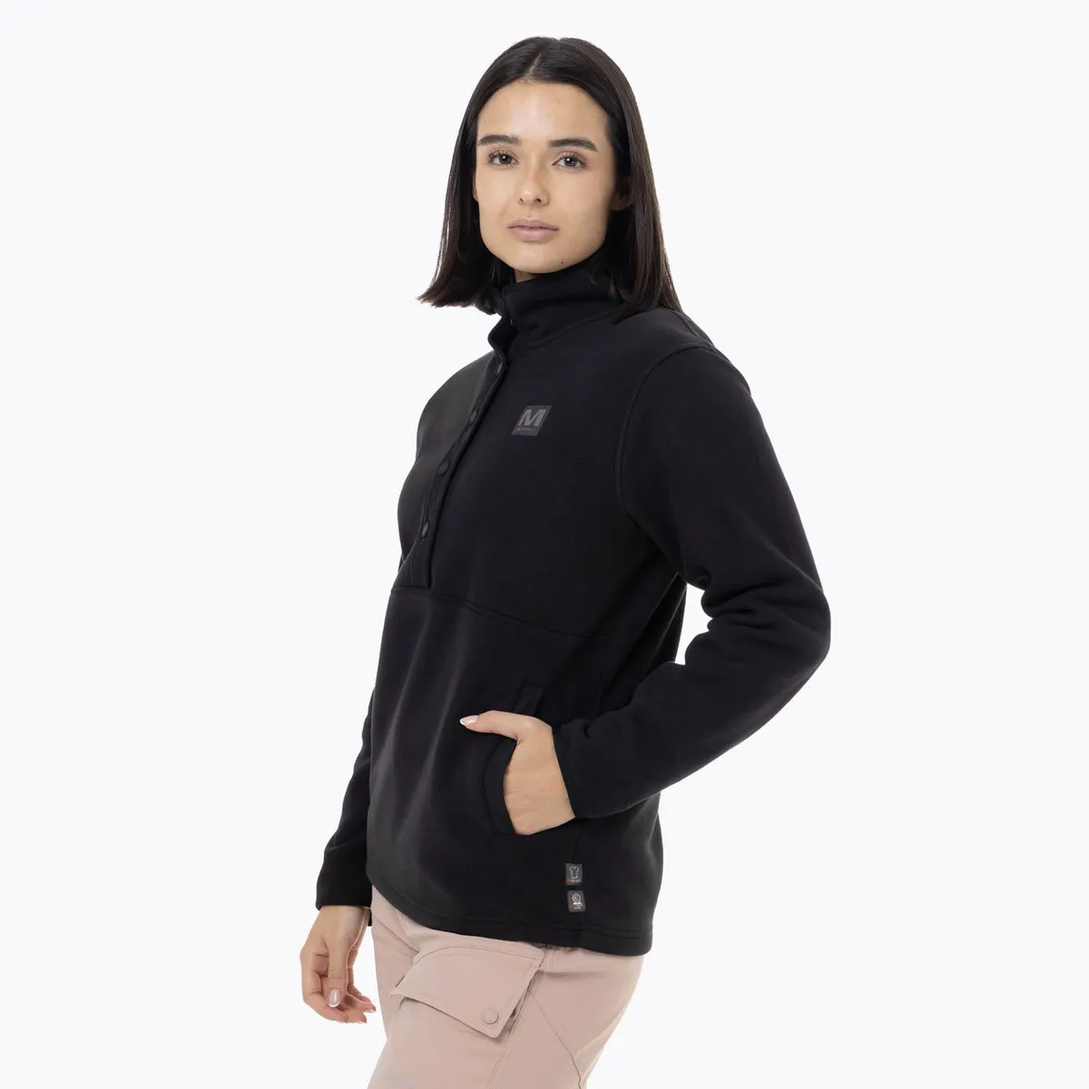 MERRELL - Polar Mujer Deches Snap Microfleece Negro MERRELL