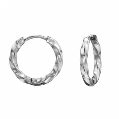GOIA - Aros Argolla Corte Diamante 12 mm acero
