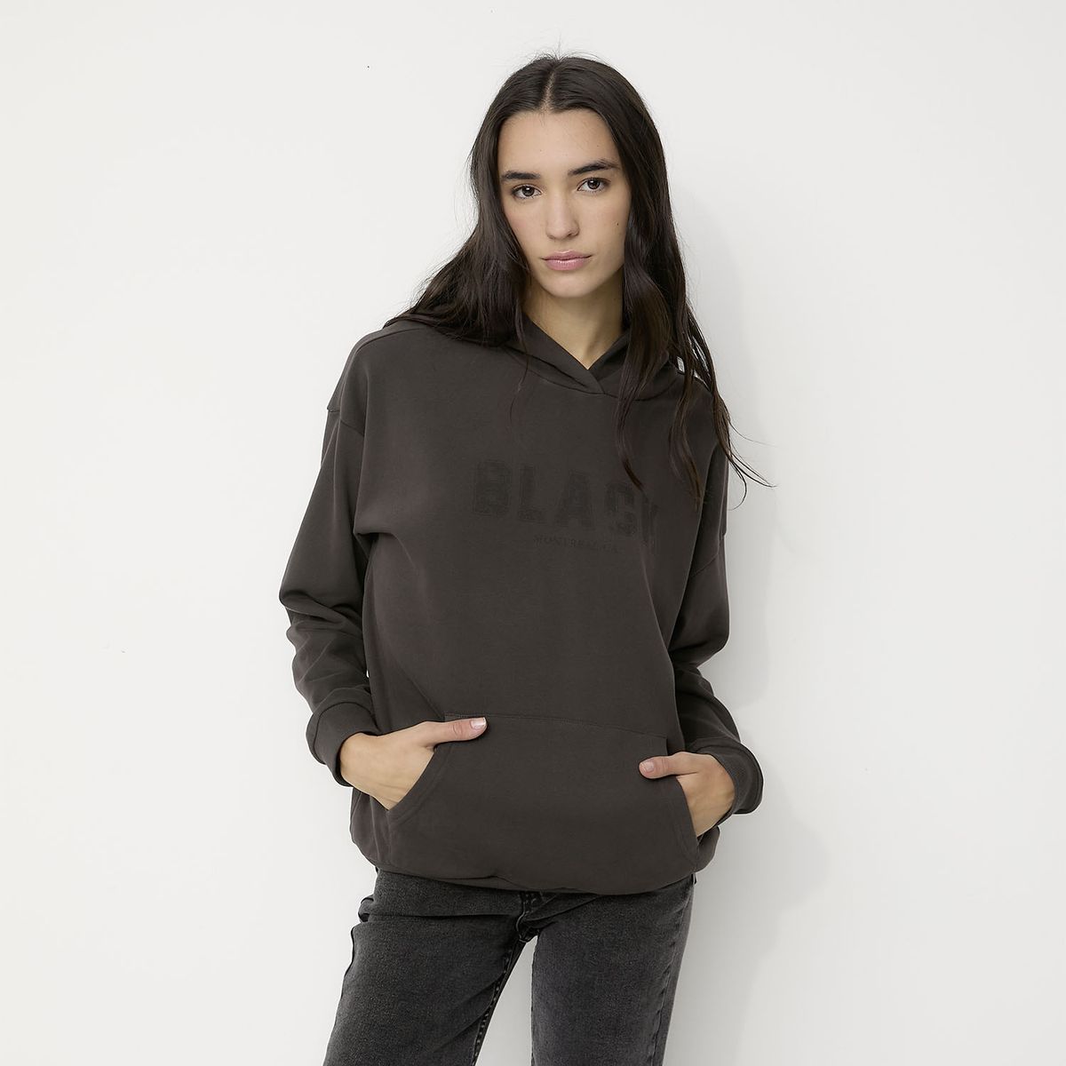 BLACK - Mujer Poleron Lungo Black Bubba