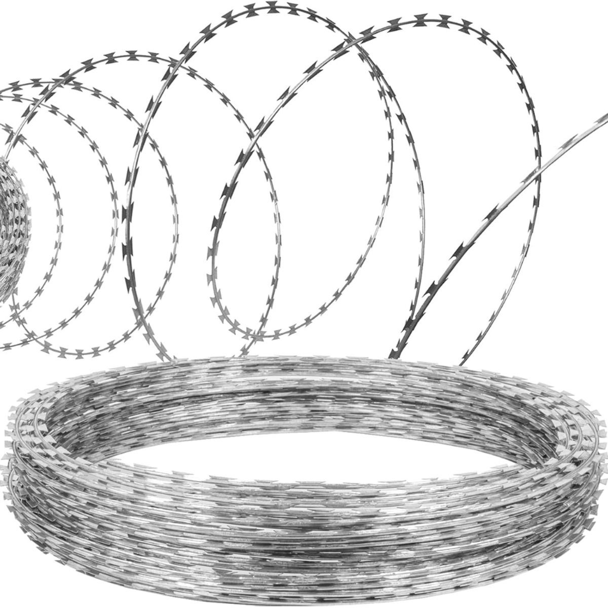 GENERICO - Alambre Galvanizado De Puas Concertina 30 Cm X 10 Mt
