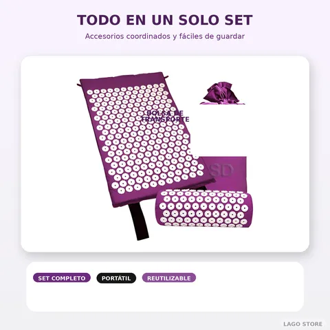 Alfombra Yoga Acupuntura + Cojín