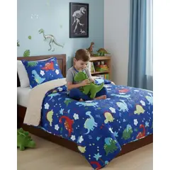 GENERICO - Pack Cubrecama Sherpa + Sábanas Polar Invierno Sin Frío Plaza y Media