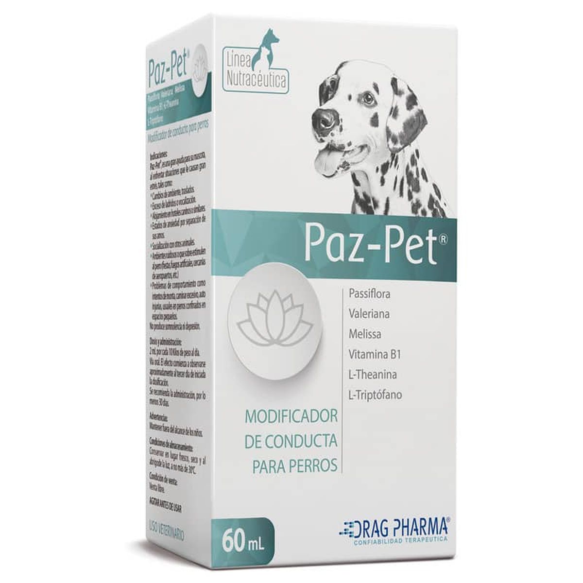 DRAG PHARMA - Paz – Pet Modificador De Conducta Para Perros 60ml
