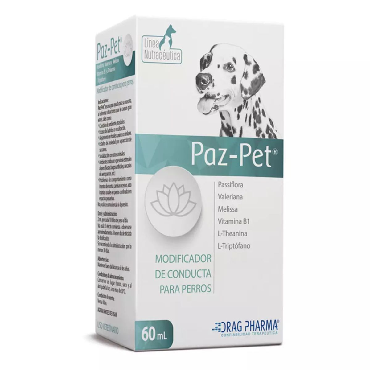 DRAG PHARMA - Paz – Pet Modificador De Conducta Para Perros 60ml