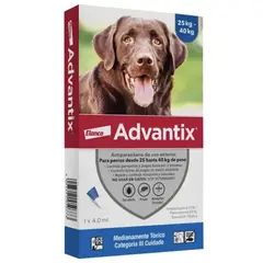 ELANCO - Advantix Pipeta Antipulgas Y Garrapatas Perros 25-40 Kg