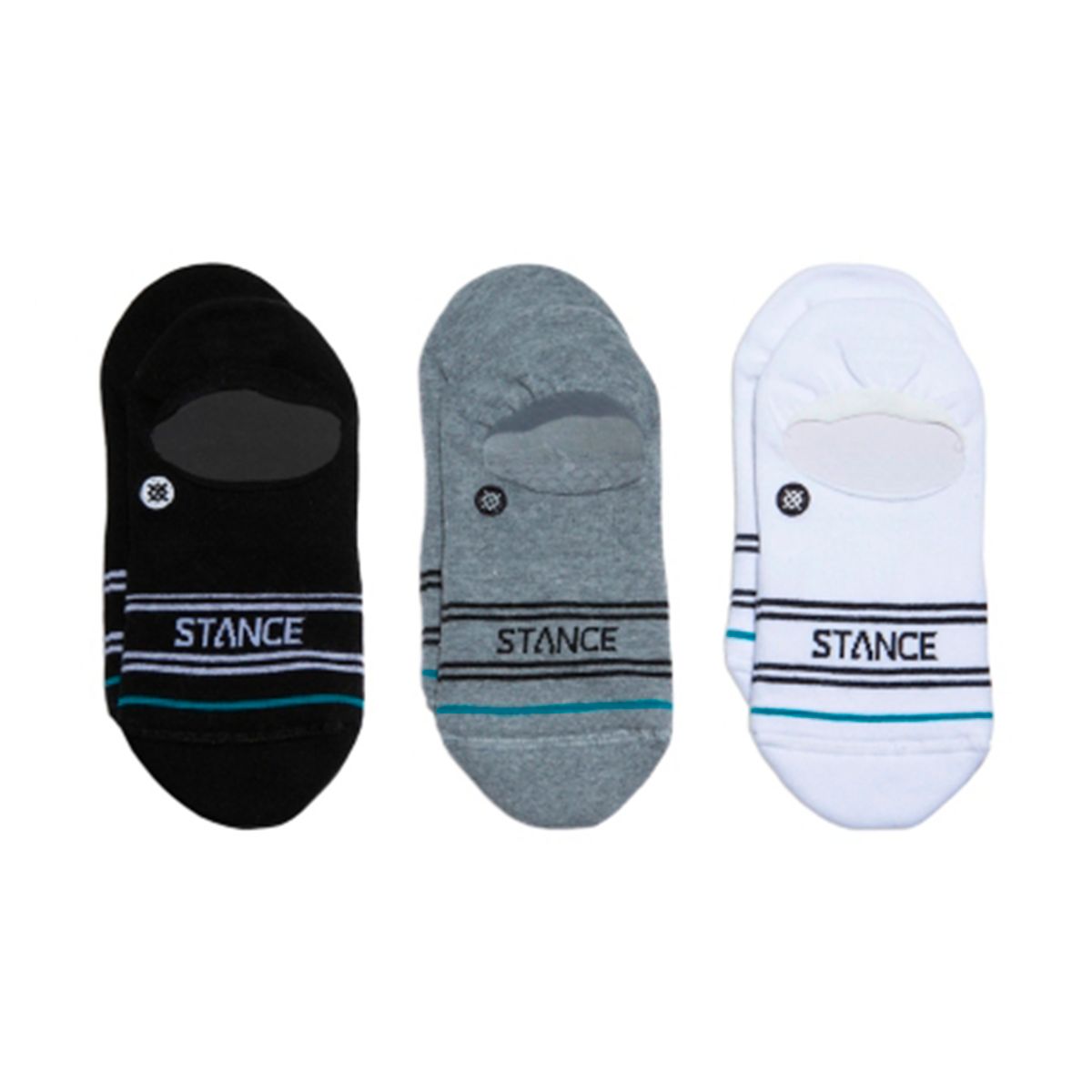 STANCE - Stance Sock Men Basic 3 Pack No Show Black Grey White