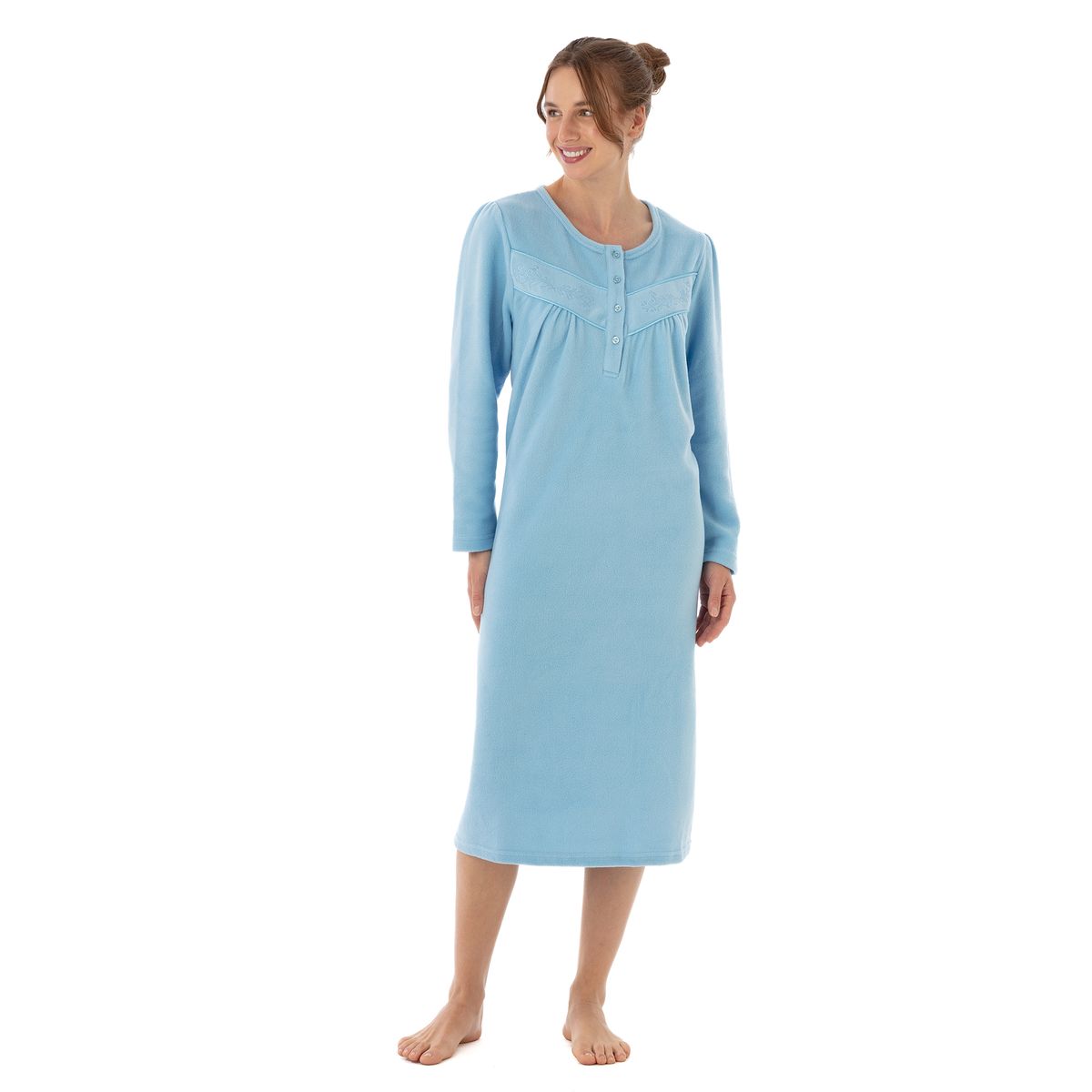 BECKIL - BECKIL COD 717 CAMISA DORMIR POLAR BORDADOS