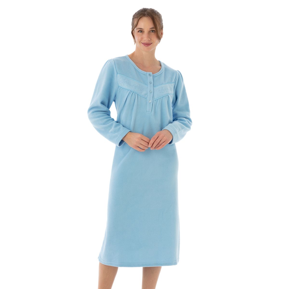 BECKIL - BECKIL COD 717 CAMISA DORMIR POLAR BORDADOS