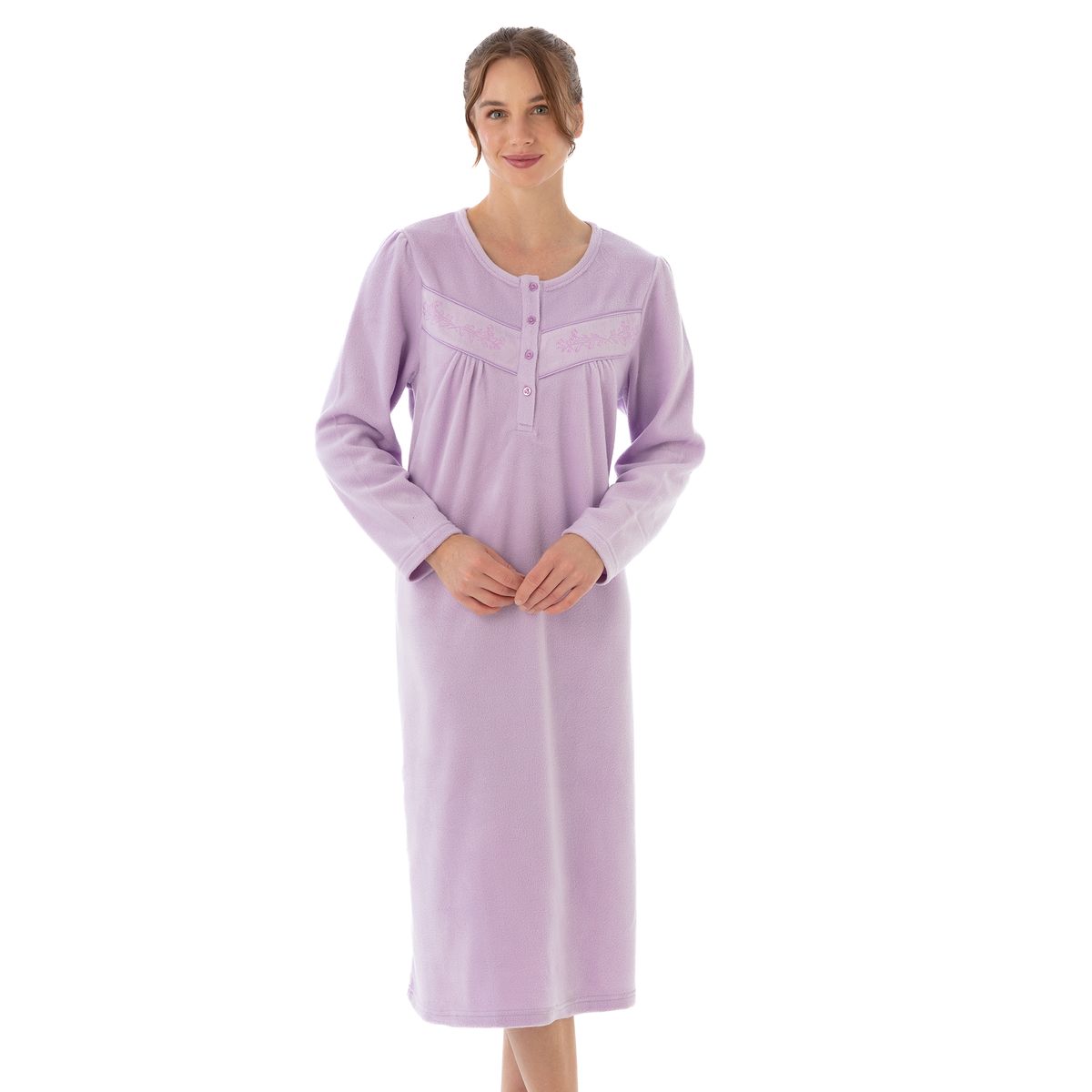 BECKIL - BECKIL COD 717 CAMISA DORMIR POLAR BORDADOS