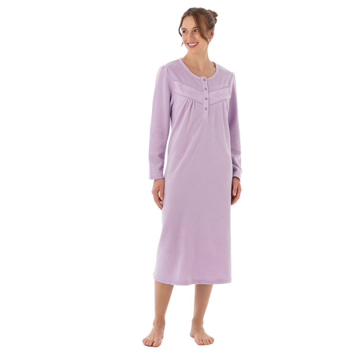 BECKIL - BECKIL COD 717 CAMISA DORMIR POLAR BORDADOS