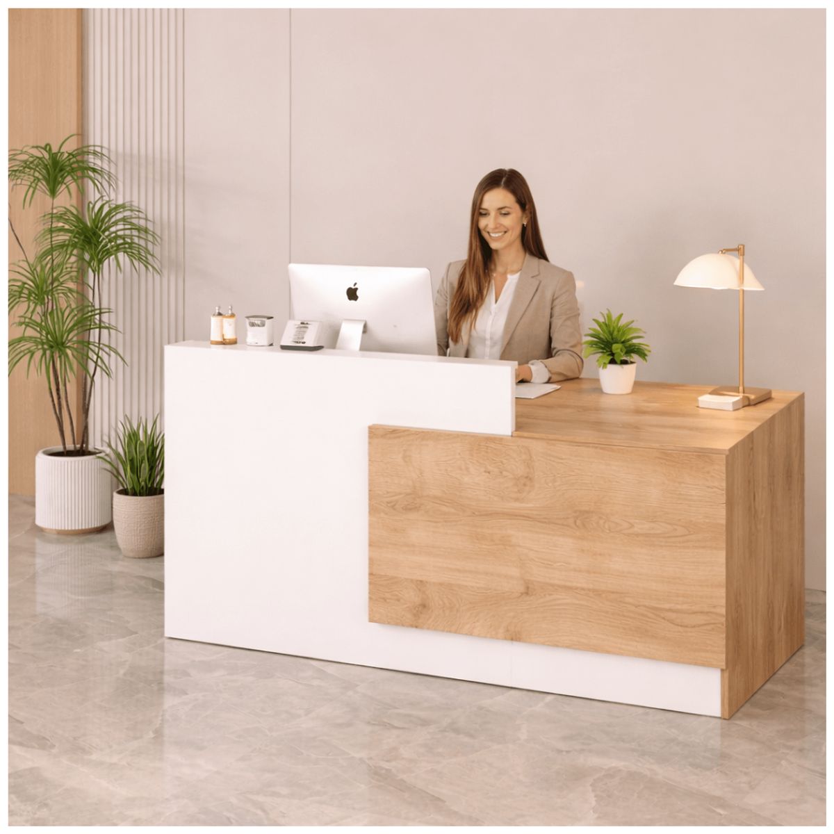 HOMER DESIGN - Escritorio Caja Registradora Mueble De Recepción 160cm