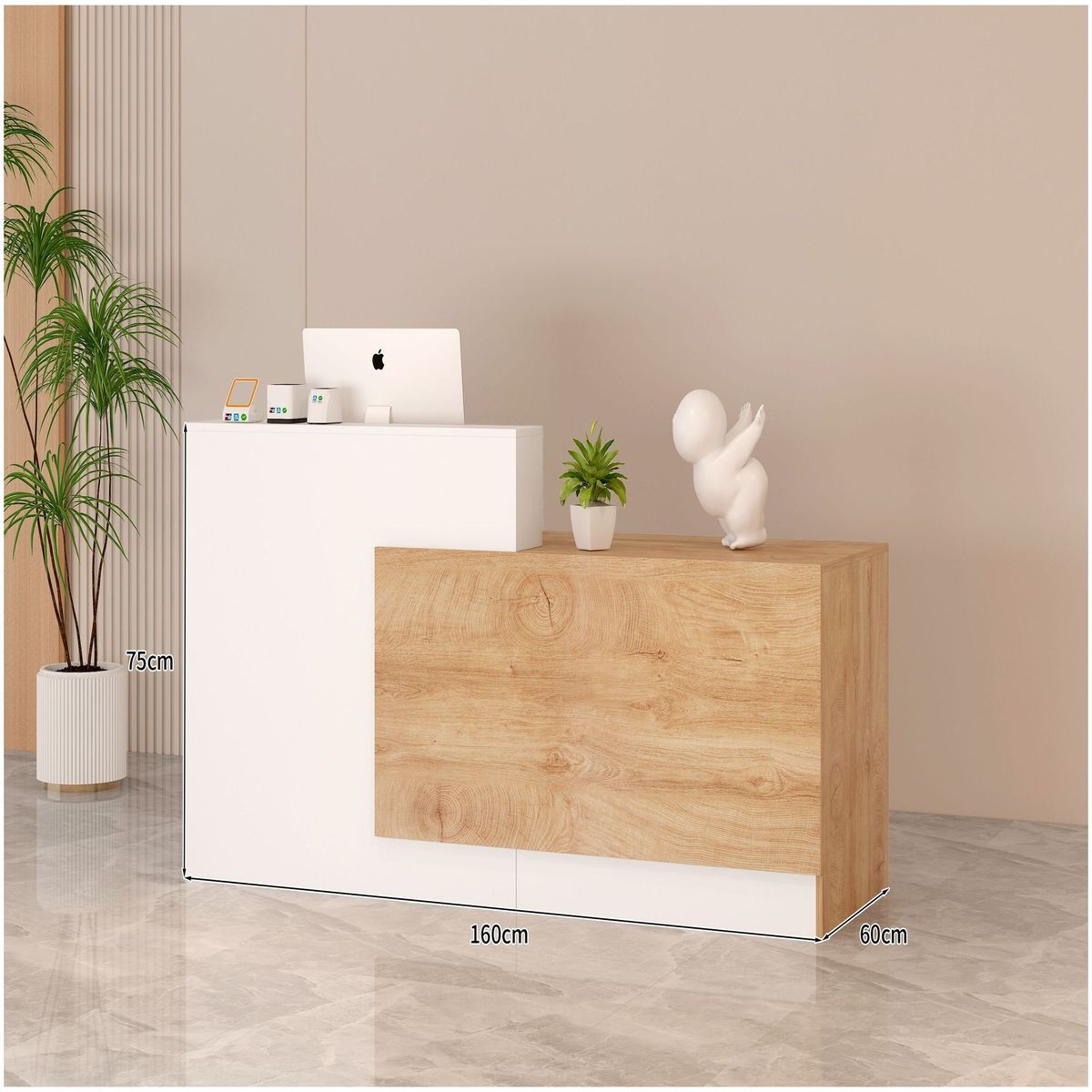 HOMER DESIGN - Escritorio Caja Registradora Mueble De Recepción 160cm