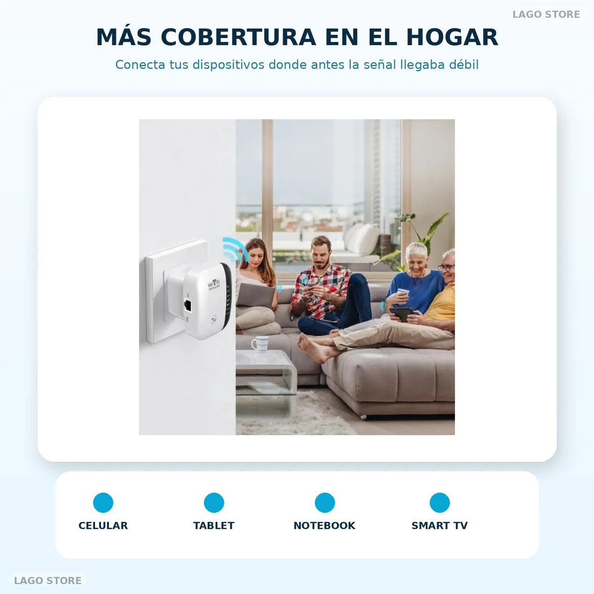 MOVI - Amplificador de Señal Wi-Fi Mayor Cobertura y Conectividad