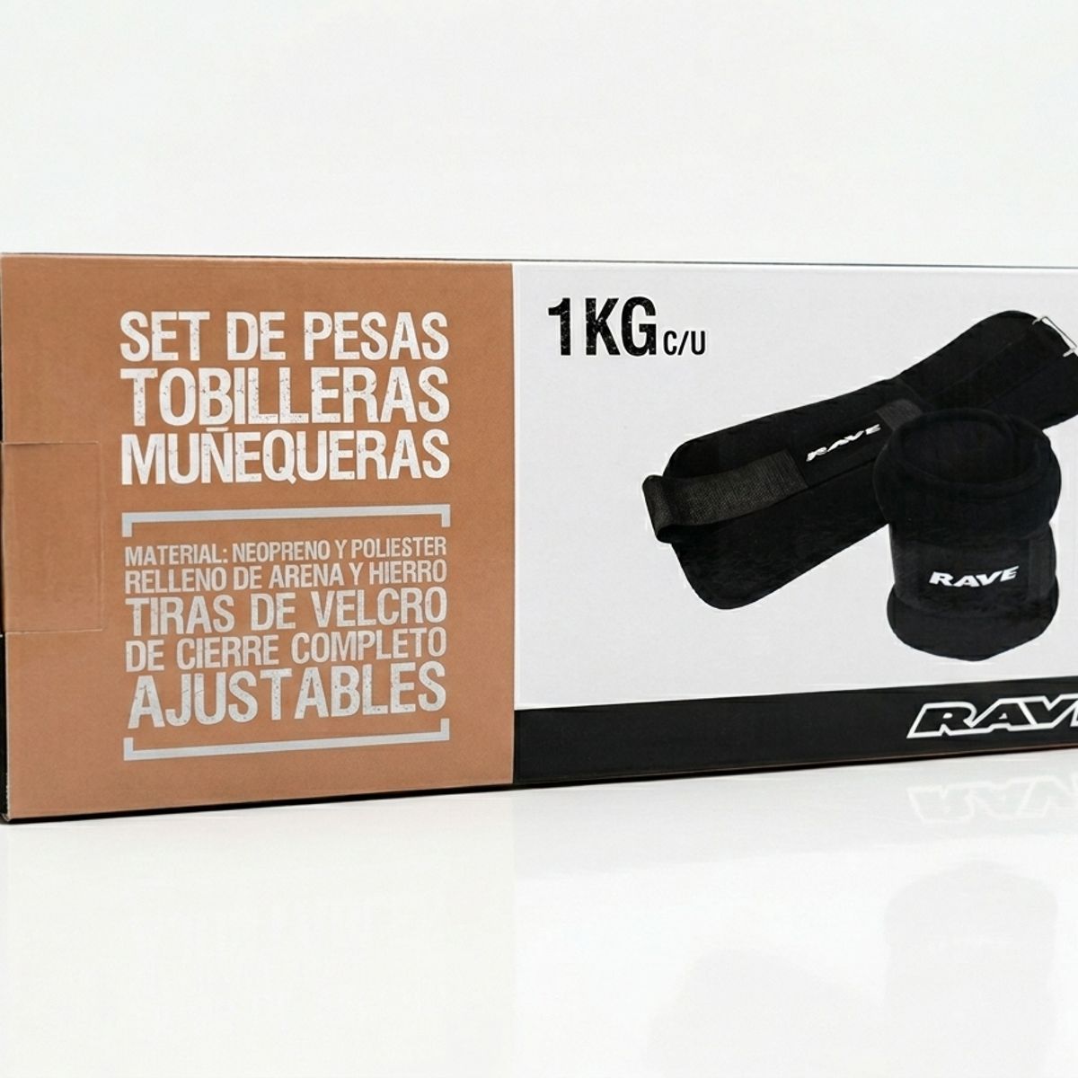 RAVE - Set De pesas Tobilleras Muñequeras 1kg cu