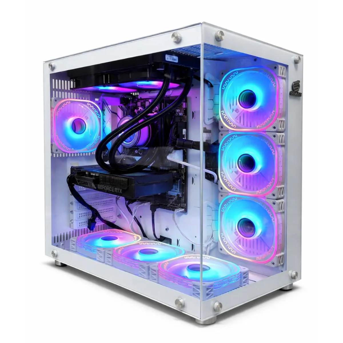 SNAKE GAMER - PC Gamer Mamba R9-7900x 32GB 1TBSSD 2TBHDD RTX5060Ti Blanco