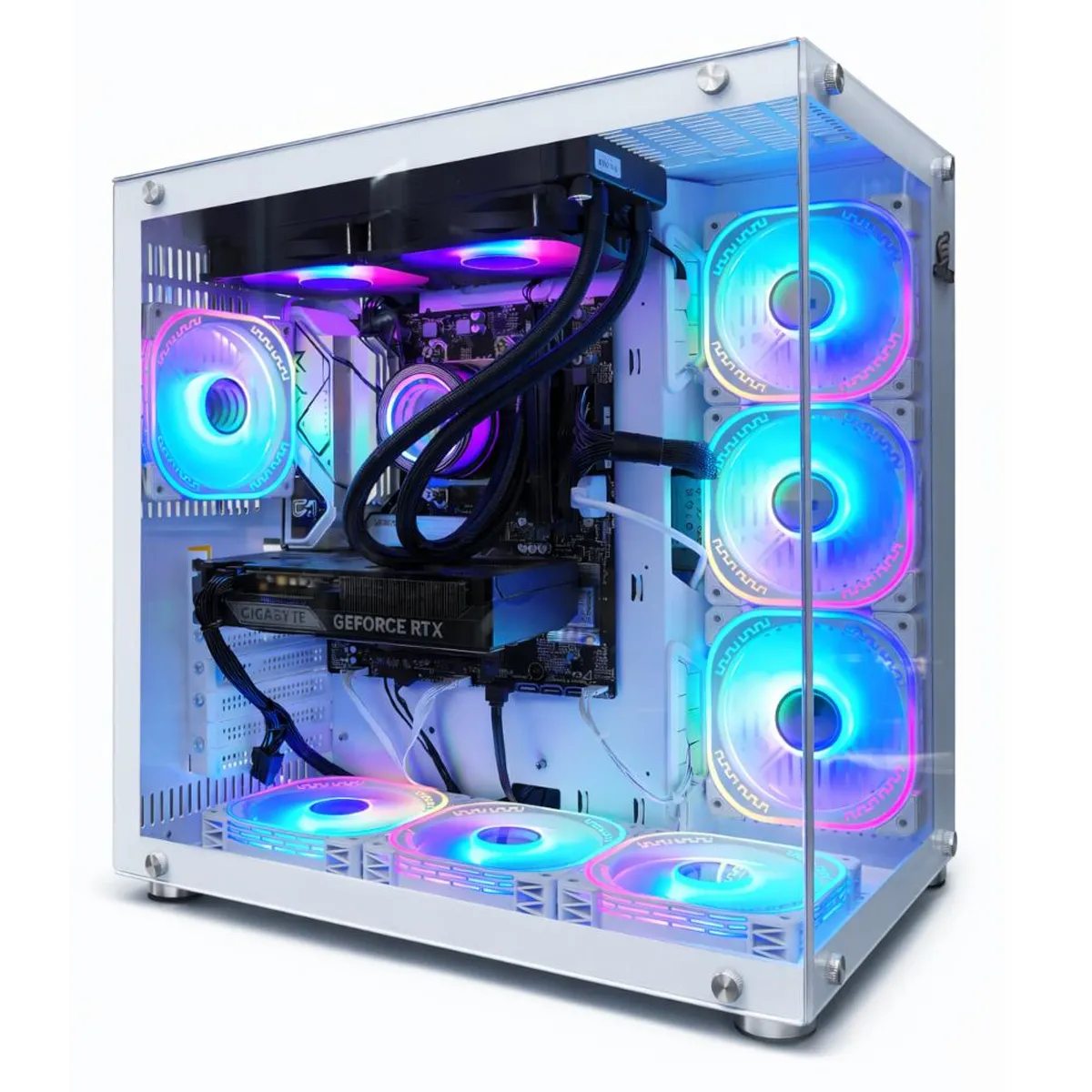 SNAKE GAMER - PC Gamer Mamba R9-7900x 32GB 1TBSSD 2TBHDD RTX5060Ti Blanco