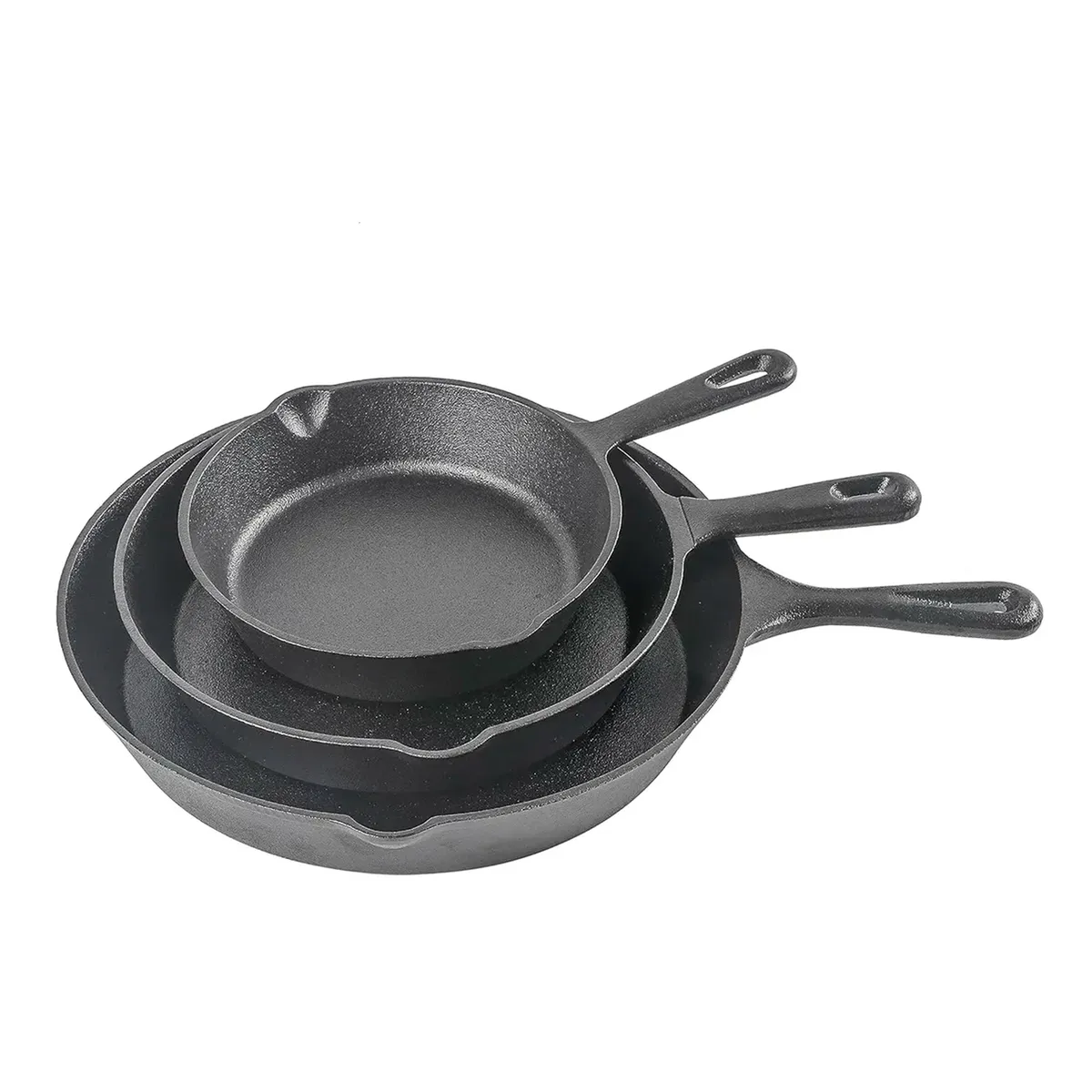 Set De 3 Sartenes De Hierro Fundido 16 20 Y 25cm Cocina, marca OFERTABKN - Foto 2