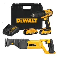 DEWALT - Kit Taladro +sierra sable 20v Dcd7781d2+Dcs380b+2 Bat 2ah +carg+maletin