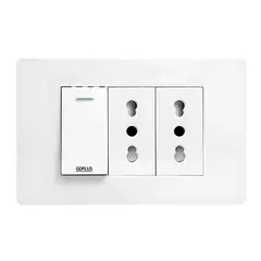 OFERTABKN - Tomacorriente Doble 16a + Interruptor Simple 16a 250v
