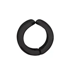 GOIA - Aro Clip Geométrico Esmaltado Acero Inoxidable - Negro