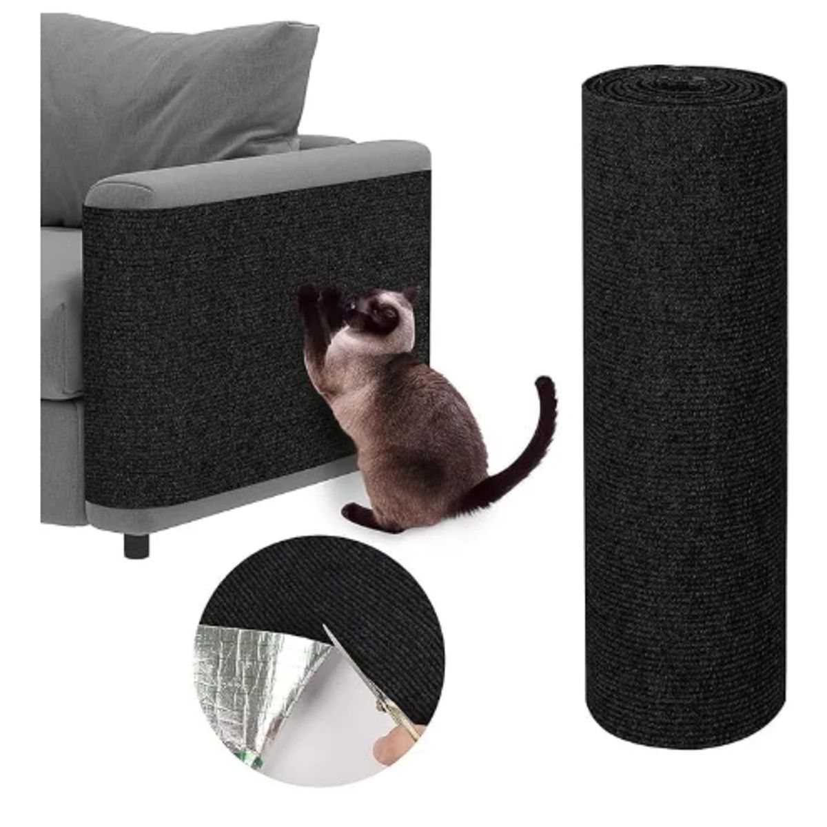 GENERICO - Tapete Rascador Gato Autoadhesivo Protector Sofa Cama Silla