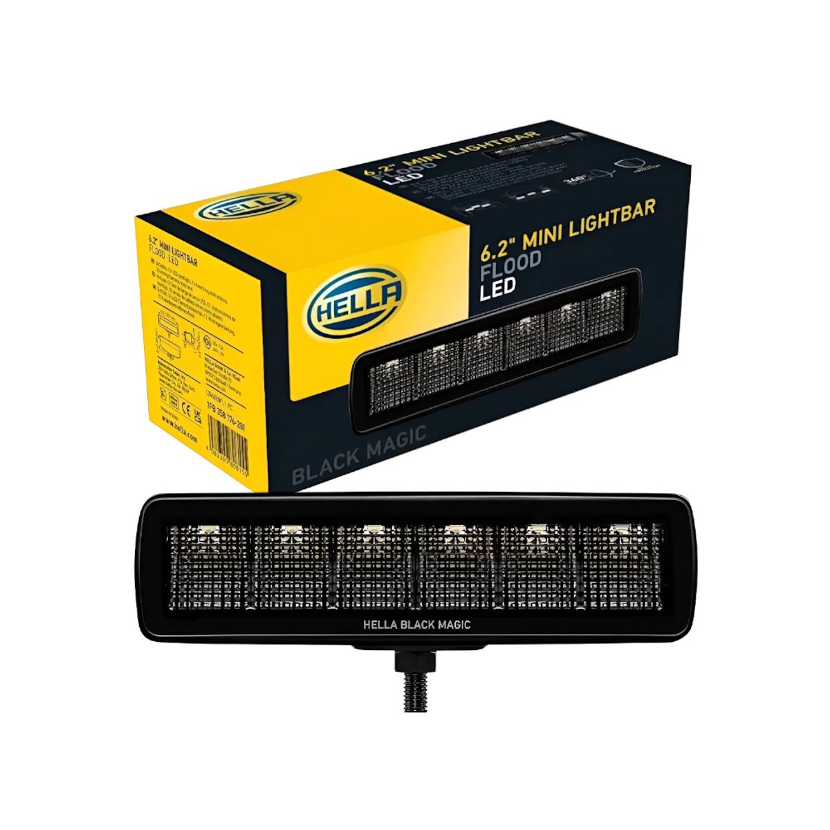 HELLA - Mini barra LED Black Magic 6.2″ Flood Beam
