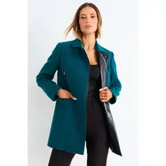 ASH - Chaqueton Liso Con Cierre Mujer Verde