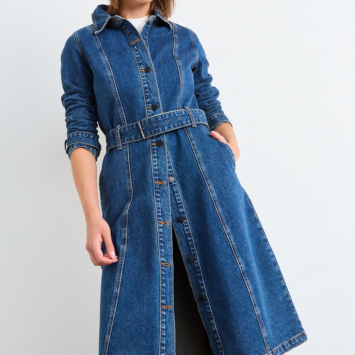 IO - Trench Liso Mujer Azul Io