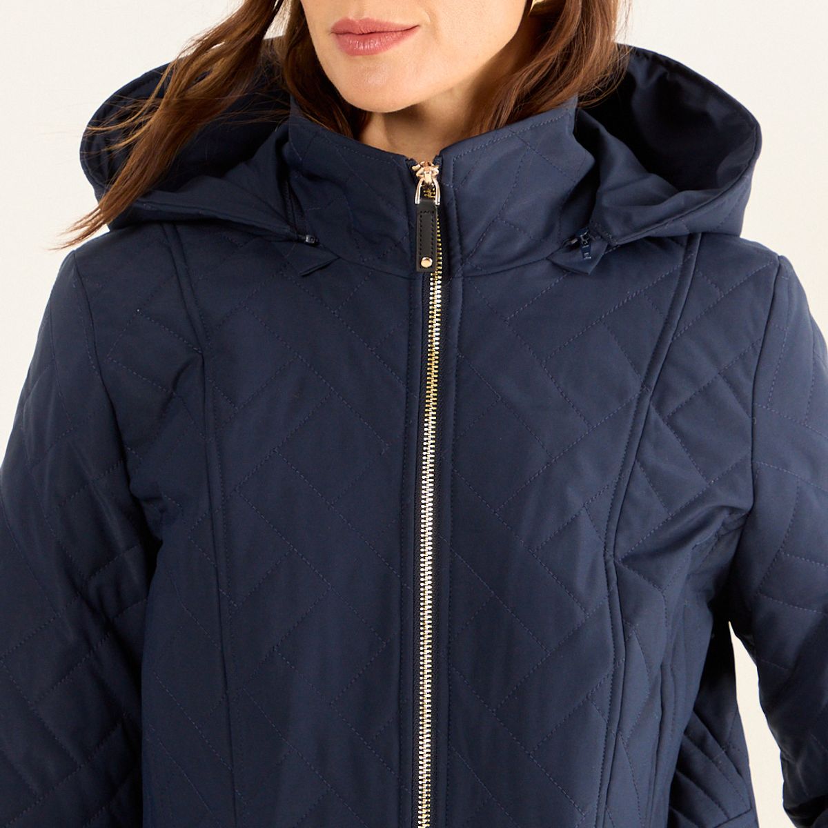 MA GRIFFE - Parka Con Gorro Y Cierre Mujer Azul Magriffe