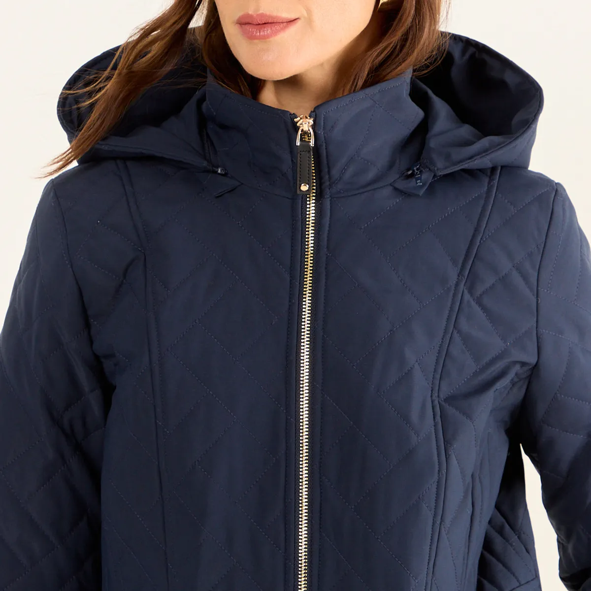 MA GRIFFE - Parka Con Gorro Y Cierre Mujer Azul Magriffe