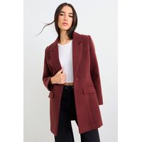 Chaqueton Liso Mujer Café