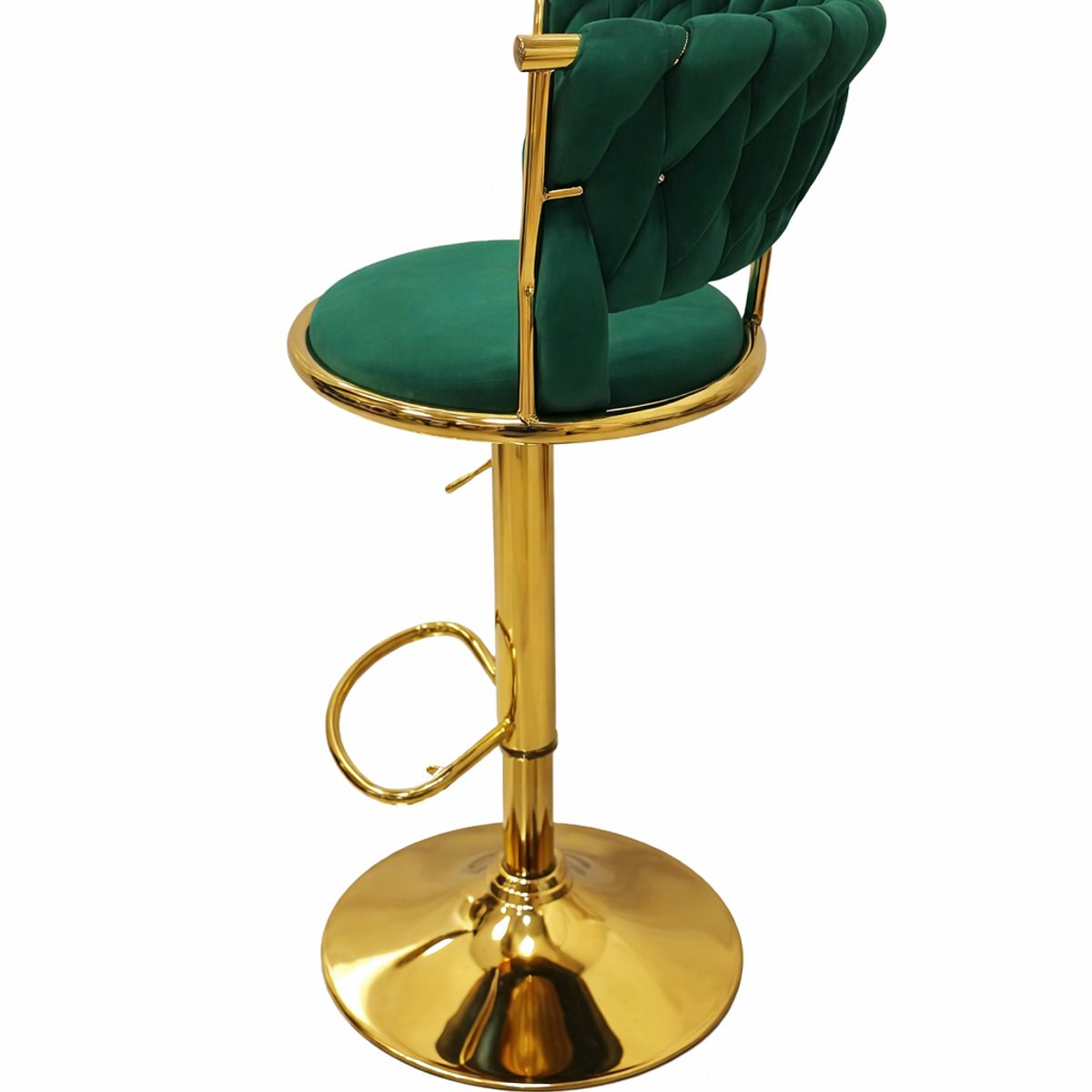 MOBOI - Taburete Queen Velvet Elegante Terciopelo Ajustable Verde