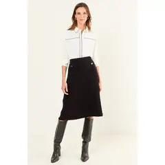 MA GRIFFE - Falta Tejida Mujer Negro Magriffe