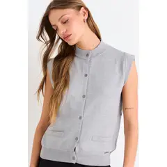 ASH - Chaleco Sin Mangas Mujer Gris