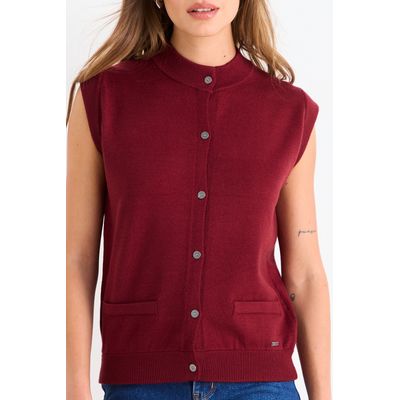 Imagen 2 del producto Chaleco Sin Mangas Mujer Burdeos