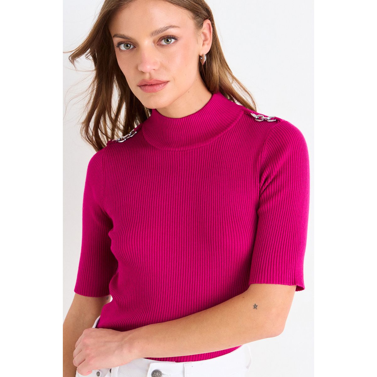 ASH - Polera Tejida Mujer Fucsia Ash