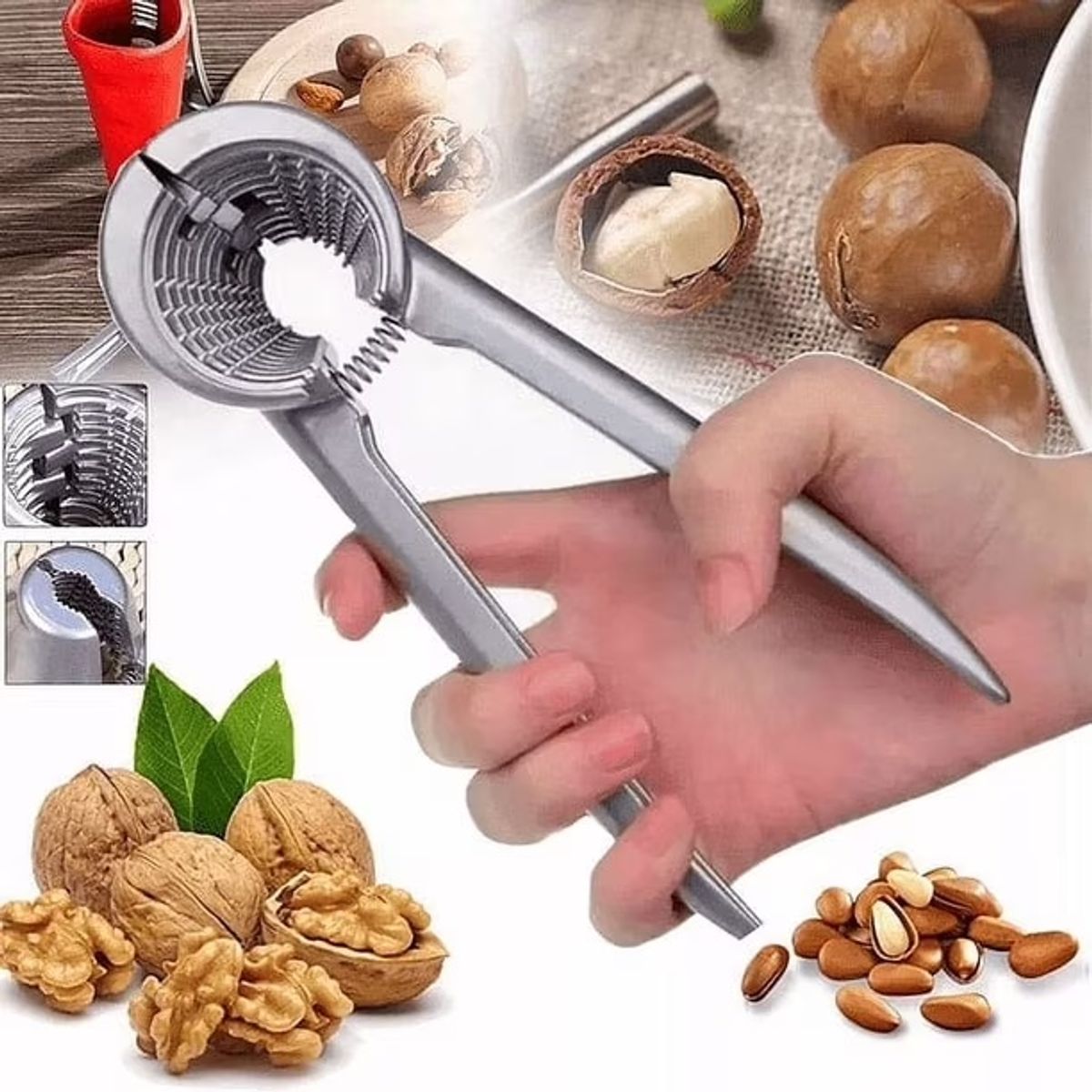 GENERICO - Pinza Quebradora de Nuez Almendras quita Cascara