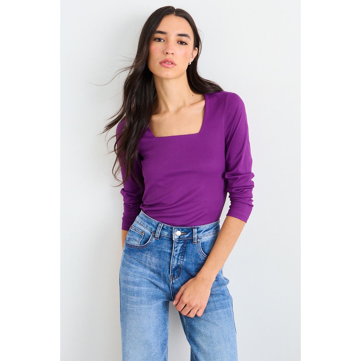 IO - Polera Lisa Mujer Morado Io