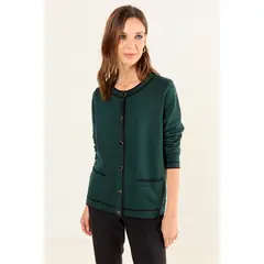 MA GRIFFE - Tejido Chanel Bicolor Mujer Verde Oliva Magriffe