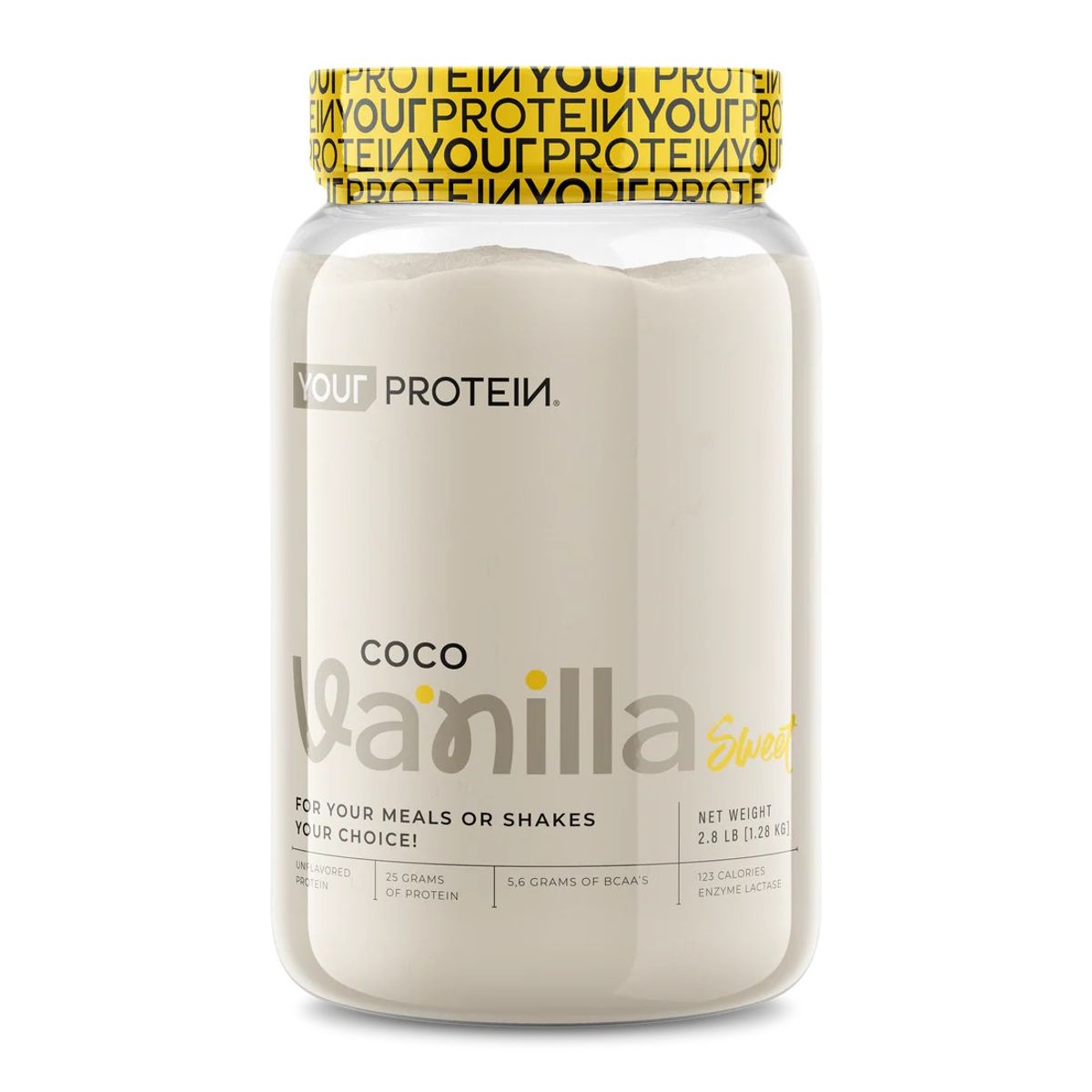 YOUR PROTEIN - PROTEINA WHEY COCO VAINILLA 2.8LB 1.28KG - YOUR PROTEIN
