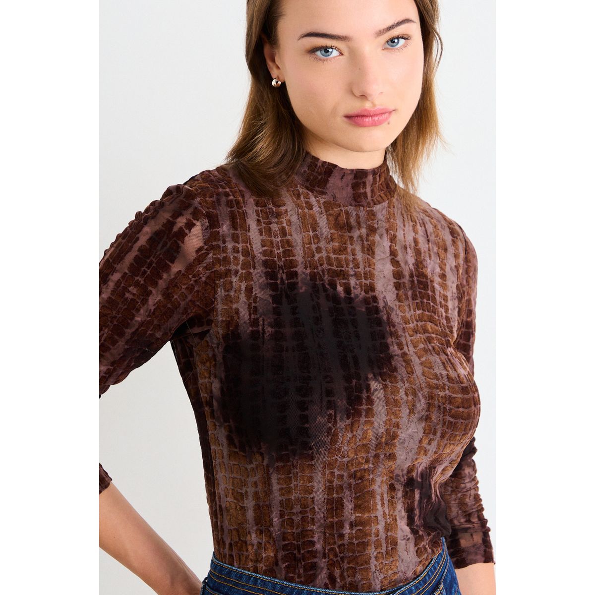 IO - Polera Fantasia Mujer Café Io