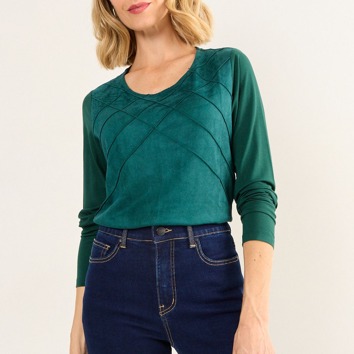 MA GRIFFE - Polera De Suede Mujer Verde Oliva Magriffe