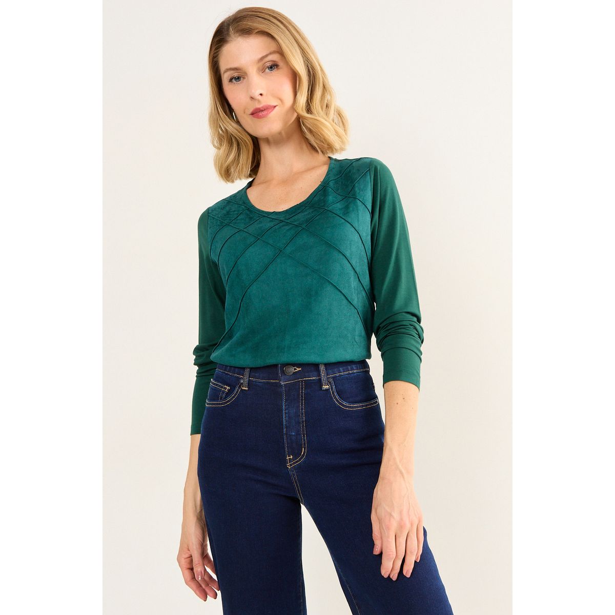 MA GRIFFE - Polera De Suede Mujer Verde Oliva Magriffe