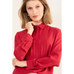 MA GRIFFE - Blusa Lisa Mujer Rojo Magriffe