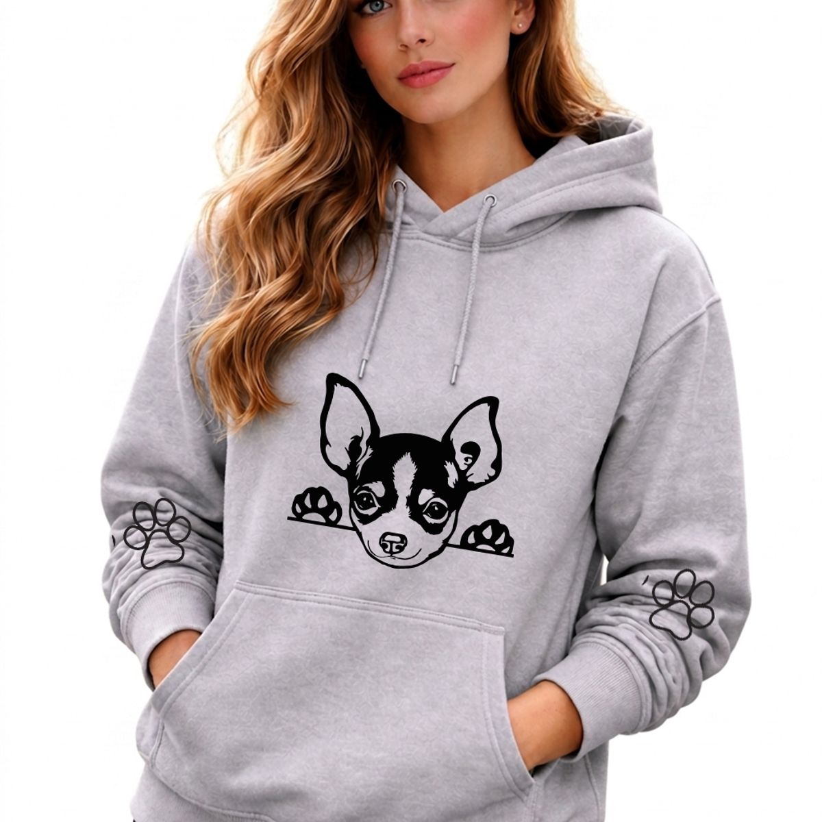 MARITEX - Poleron para Mujer estampado Perro Dog Chihuahua