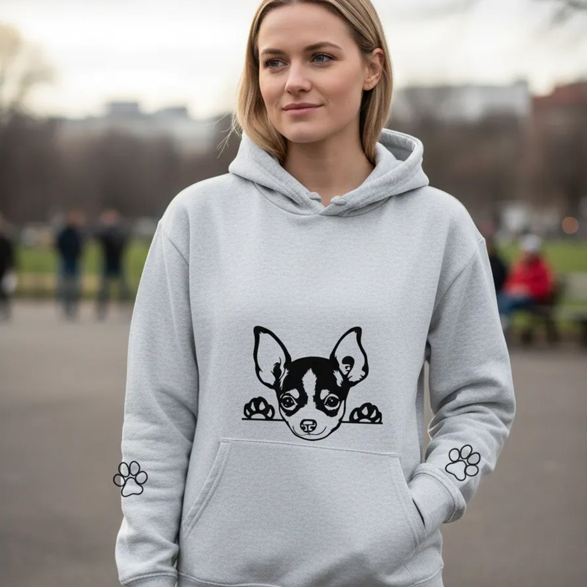 MARITEX - Poleron para Mujer estampado Perro Dog Chihuahua