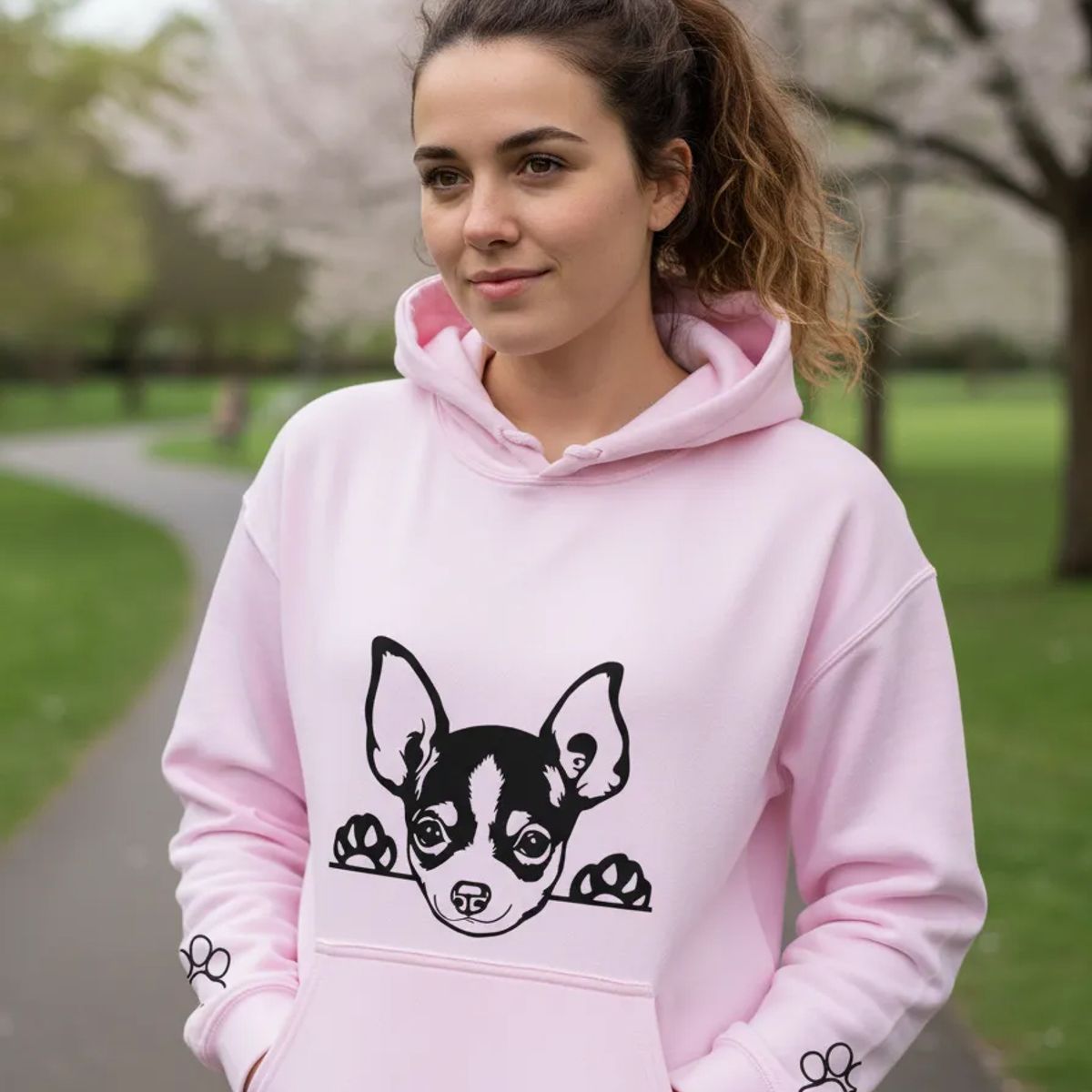 MARITEX - Poleron para Mujer estampado Perro Dog Chihuahua